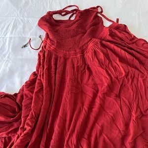 Free people red maxi dress